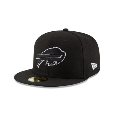 Black Buffalo Bills Hat - New Era NFL 59FIFTY Fitted Caps USA2714938